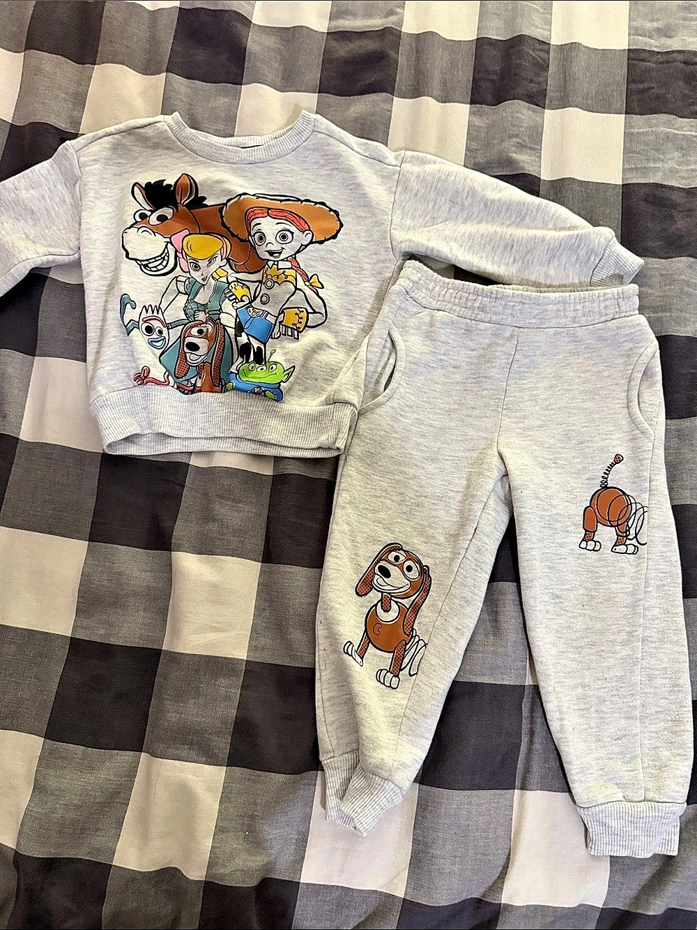 Disney Toy Story Boys 2T Gray Matching Set